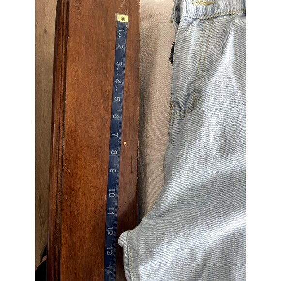 Palmer Heritage Distressed Hem High Rise Wide Leg Jeans Woman's Size 31 - Picture 9 of 16